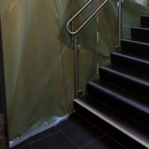 Folienwand für Bauteilabtrennung